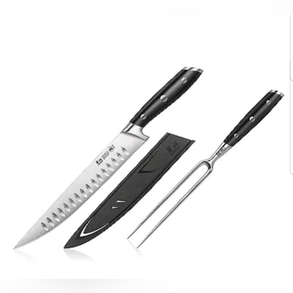 Cangshan Alps Series 2pc Carving Set W/ Sheath - Picture 1 of 5